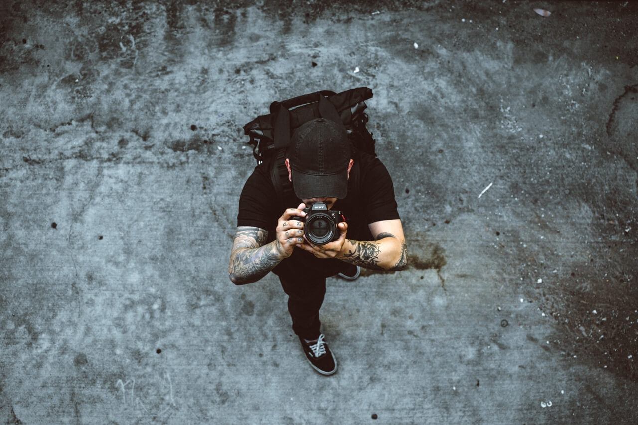 A man taking a picture